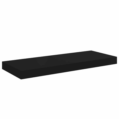 vidaXL Półki ścienne, 2 szt., czarne, 60x23,5x3,8 cm, MDF