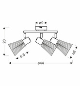 Lampa sufitowa spirala CURTIS szara 3x40W E14  nowoczesna oprawa oświetleniowa do salonu sypialni przedpokoju