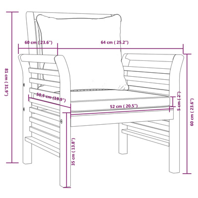 4-cz. zestaw wypoczynkowy do ogrodu, poduszki, drewno akacjowe model standard