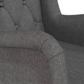 vidaXL Fotel bujany z kauczukowymi nóżkami, ciemnoszary, obity tkaniną