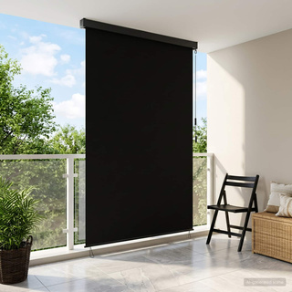 Roleta Czarny 100 x 250 cm Materiał i Aluminium