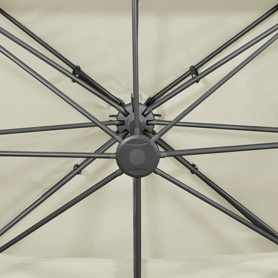 Parasol ogrodowy Cantilever z podwójną górą, piaskowy, 400x300 cm