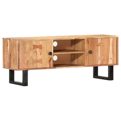 vidaXL Szafka pod TV, 118x30x45 cm, lite drewno akacjowe