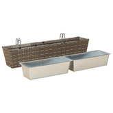 Balustrada 2 pcs 80 x 17 x 17 cm Metal