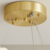 Lampa wisząca Abigali Pontti Big2 56W złoty/mleczne kule