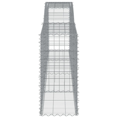 Kosze gabionowe, 8 szt, 400x50x100/120 cm, galwanizowane żelazo