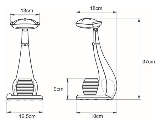 Lampka biurkowa K-BL1605 niebieska z serii KOTEK KAJA