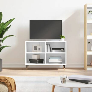 Szafka pod TV, biała, wysoki połysk, 69,5x30x50 cm vidaXL