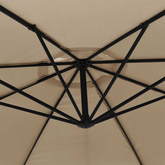 Parasol wiszący z aluminiowym słupkiem, 350 cm, taupe