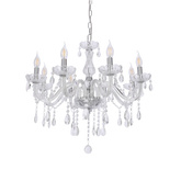 Cristallo lampa wisząca chromowy 8x40W E14 transparentny 38-30337