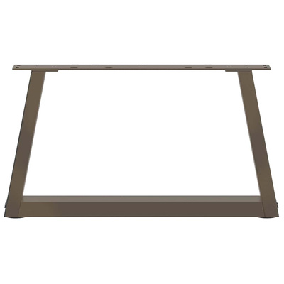 Nogi do stolika kawowego w kształcie litery V 2 szt. Naturalna stal 60x(30-31,3) cm Stal