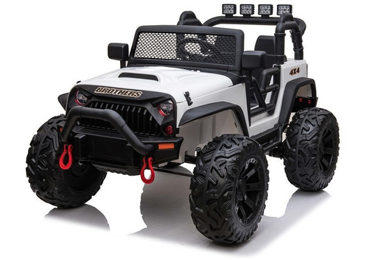 Auto Terenowe Na Akumulator Jeep JC666 Światła LED MP3 Pilot Biały