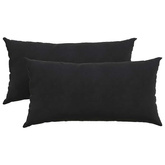Poduszki na sofę 2 pcs Czarny 80 x 40 cm Tkanina sztruksowa