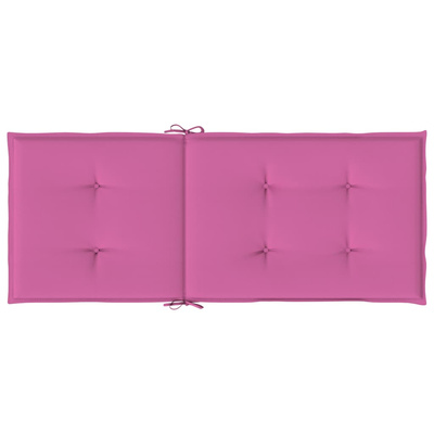 vidaXL Poduszki na krzesła ogrodowe, 2 szt., różowe, 120x50x3 cm