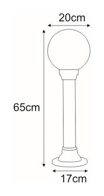 Niska zewnętrzna lampa stojąca K-ML-OGROD 200 0.4 KL. OPAL z serii ASTRID KAJA
