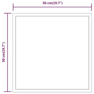 Lustro łazienkowe z LED, 50x50 cm
