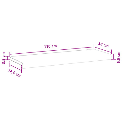 Poduszka na ławkę tkanina jasnoszary Głębokość 35 cm