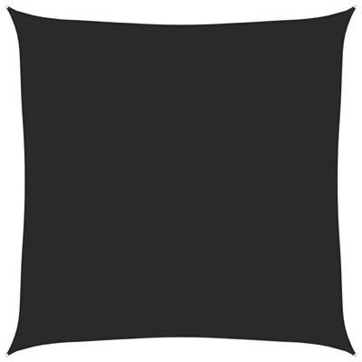 Żagiel przeciwsłoneczny, 160 g/m?, czarny, 4x4 m, HDPE