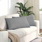 Poduszki na sofę 2 pcs Jasnoszary 80 x 40 cm tkanina