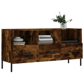 vidaXL Szafka pod TV, przydymiony dąb, 102x36x50 cm