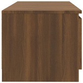 Szafka pod TV, z LED, brązowy dąb, 140 x 40 x 35,5 cm vidaXL