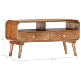 vidaXL Szafka pod TV, 90 x 35 x 47 cm, lite drewno mango