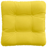 Poduszki na siedziska 4 pcs Jasnożółty 40 x 40 x 12 cm tkanina