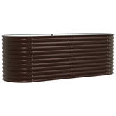 Podniesiony grządka Brązowy 240 x 80 x 81 cm Stal