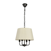 Lampa wisząca z abażurem Pasteri klasyczna 4-punktowa do salonu