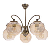 Lampa wisząca TORES stare złoto 5x60W E27  klasyczna oprawa sufitowa do salonu jadalni i sypialni