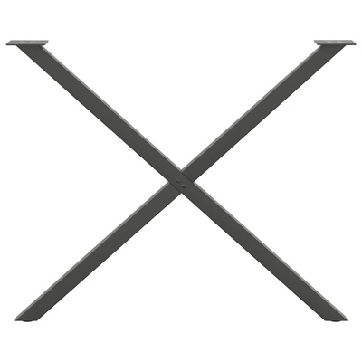 Nogi do stołu jadalnego w kształcie litery X 2 szt. Antracyt 90x(72-73) cm Stal