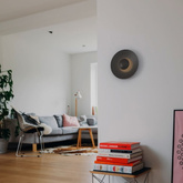 Kinkiet Nowoczesny Czarny okrągły 45cm 12W Abruzzo Orzo