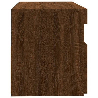 vidaXL Szafka pod TV z oświetleniem LED, brązowy dąb, 60x35x40 cm