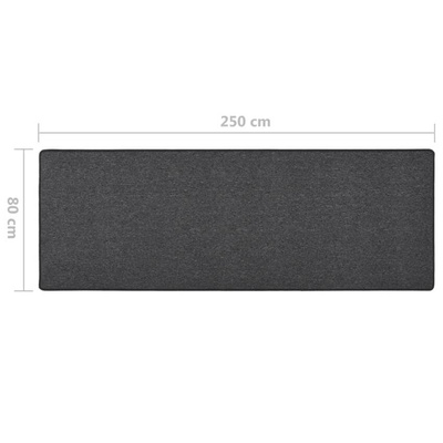 vidaXL Dywanik, antracytowy, 80x250 cm