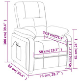 vidaXL Fotel masujący, taupe, tkanina model standard