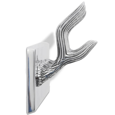 Wieszaki na płaszcze, 4 szt., srebrne, aluminiowe