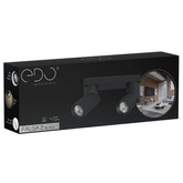 Oprawa punktowa natynkowa listwa FALGA 2 Black spot 2xGU10 czarny EDO777442 EDO Solutions