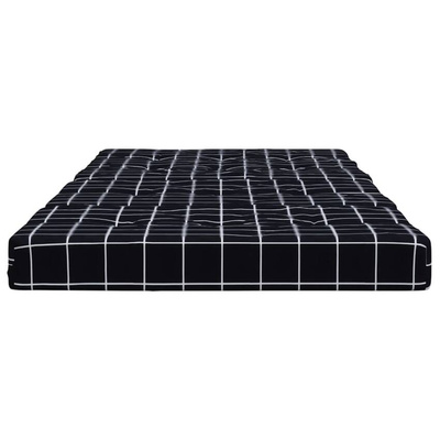 vidaXL Poduszki na leżaki, 2 szt., czarna krata, tkanina Oxford