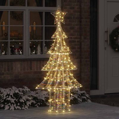 Choinka z 240 diodami LED Ciepła biel 181 cm PET
