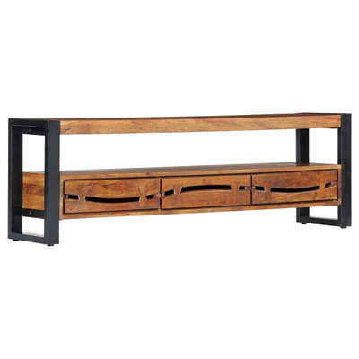vidaXL Szafka pod TV, 140 x 30 x 45 cm, lite drewno akacjowe