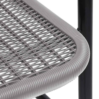 vidaXL Krzesła ogrodowe, 2 szt., rattan PE i stal, 110 kg
