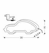 car lampa stołowa dla dziecka led iq kids niebieski
