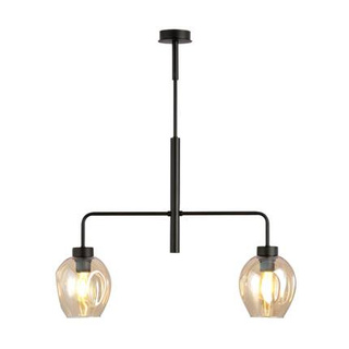 Lampa wisząca LUKKA 2 BLACK/AMBER