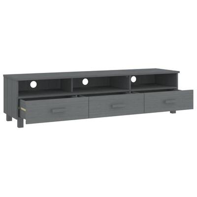 vidaXL Szafka pod TV HAMAR, ciemnoszara, 158x40x40 cm, drewno sosnowe