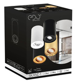 Punktowa oprawa sufitowa natynkowa SKAND 1 Black Gold GU10 IP20 okrągła czarna złota EDO777224 EDO Solutions