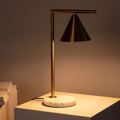 Lampka Stołowa Złota Abruzzo Valentino E27