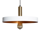 Lampa Wisząca z metalu ?40cm E27 Biała Abruzzo Dario