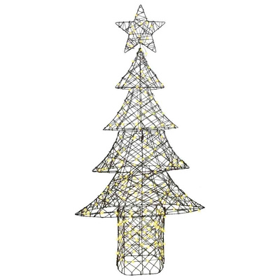 Choinka z 240 diodami LED Ciepła biel 180 cm rattan