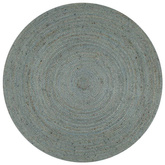 vidaXL Ręcznie wykonany dywan z juty, okrągły, 120 cm, oliwkowozielony