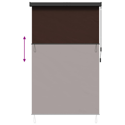 Roleta brązowy 160 x 250 cm Materiał i Aluminium